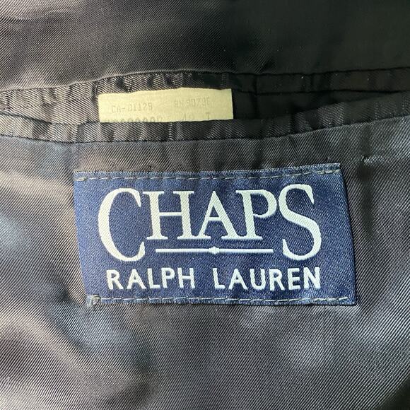 Ralph Lauren Chaps Men's Blazer Jacket Size 42T Lined Navy Blue 100% Wool - Picture 5 of 7